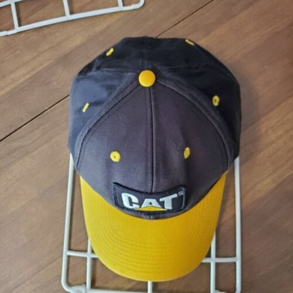 Cyrk CAT Trucker Snapback Cap Black Yellow One Size Hat Vintage - Picture 5 of 8